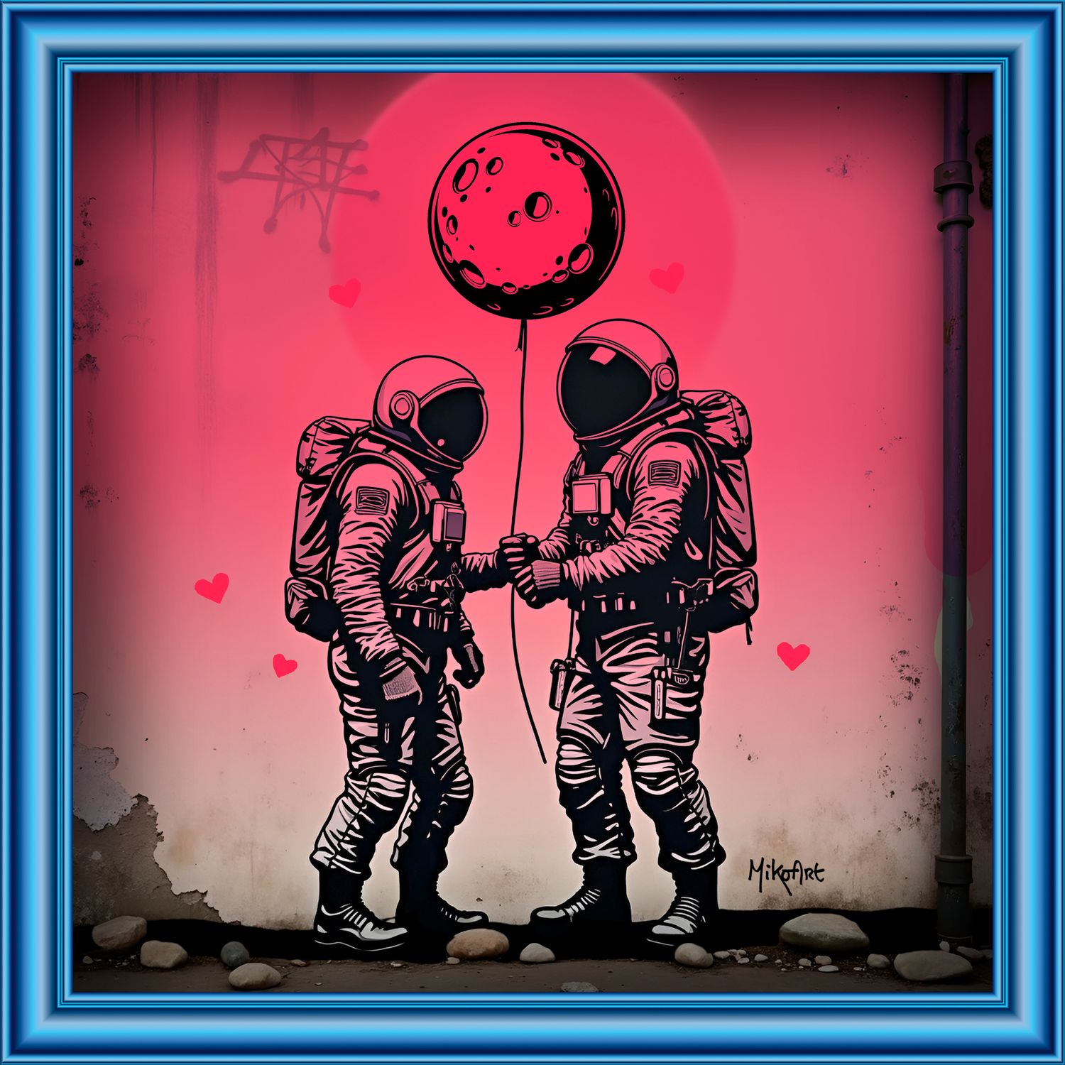 MikoArt-Liquid Gloss®-06/MoonLove-80x80cm-0365