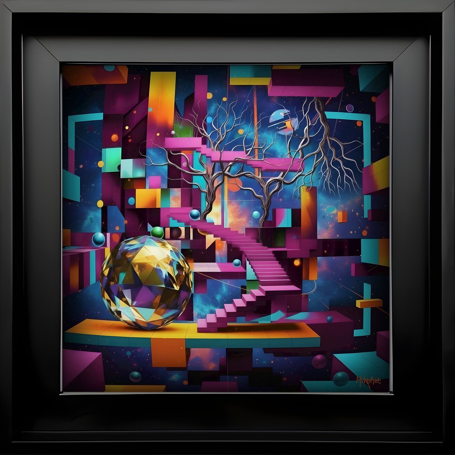 MikoArt-Liquid Gloss®-08/Series-120x120cm-0200