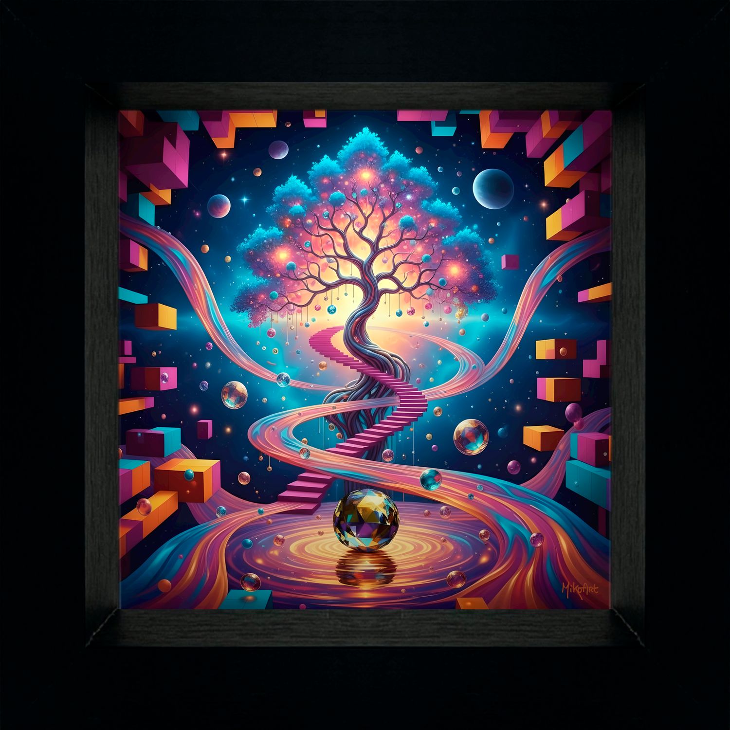 MikoArt-Liquid Gloss®-08/Series-120x120cm-0201