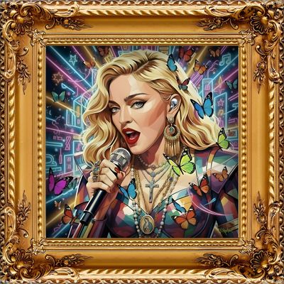 MikoArt-Liquid Gloss®-07FP/Madonna-120x120cm