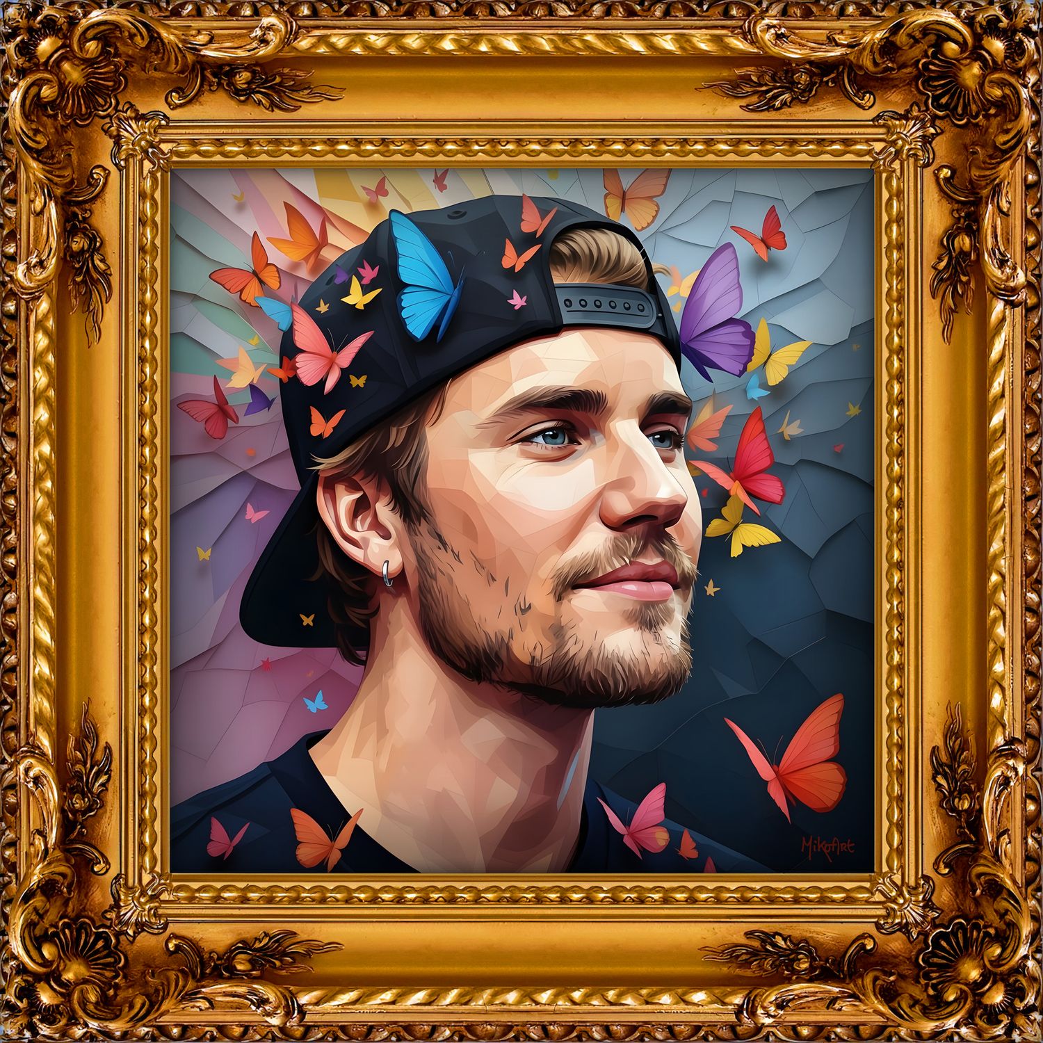 MikoArt-Liquid Gloss®-07FP/JustinBieber-120x120cm