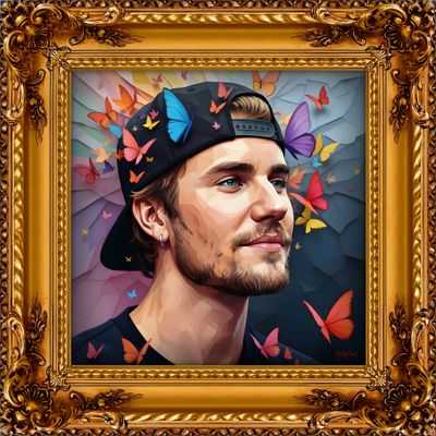 MikoArt-Liquid Gloss®-07FP/JustinBieber-120x120cm