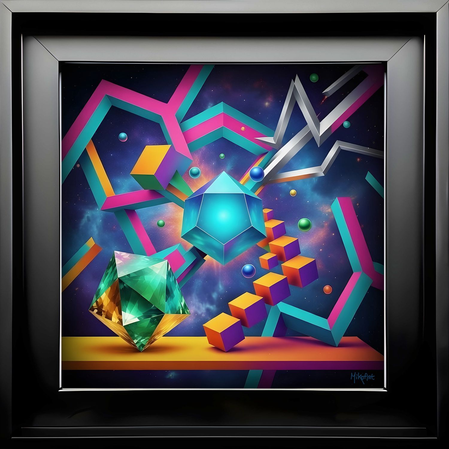 MikoArt-Liquid Gloss®-08/Series-120x120cm-0202