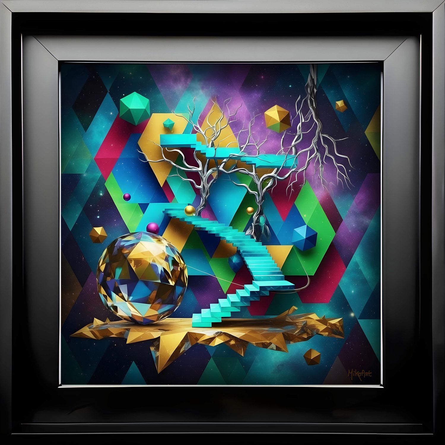 MikoArt-Liquid Gloss®-08/Series-120x120cm-0203