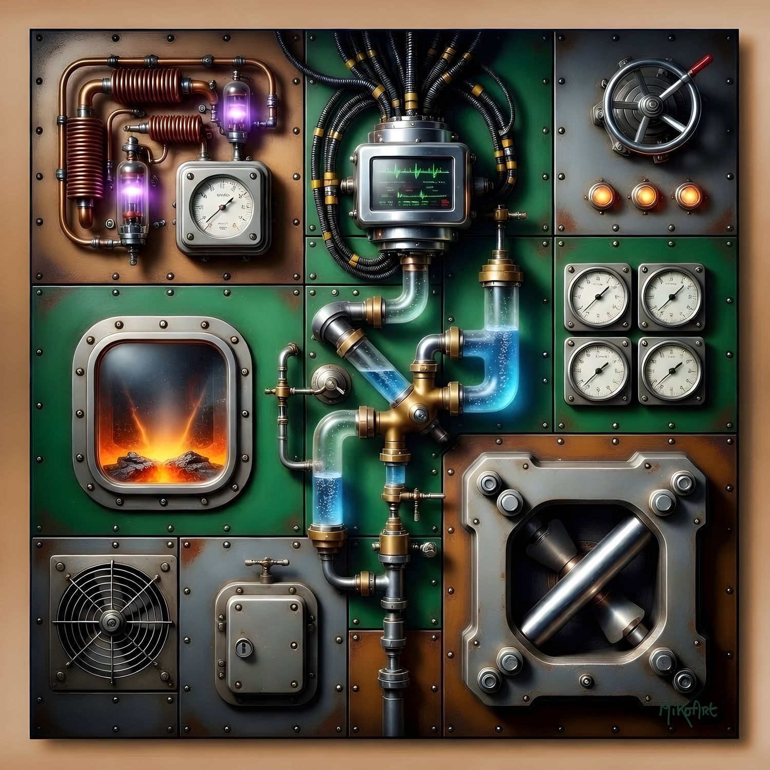 MikoArt-Liquid Gloss®-04/Series-80x80cm-0339