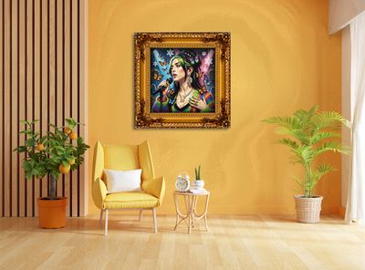 MikoArt-Liquid Gloss®-07FP/BillieEilish-120x120cm