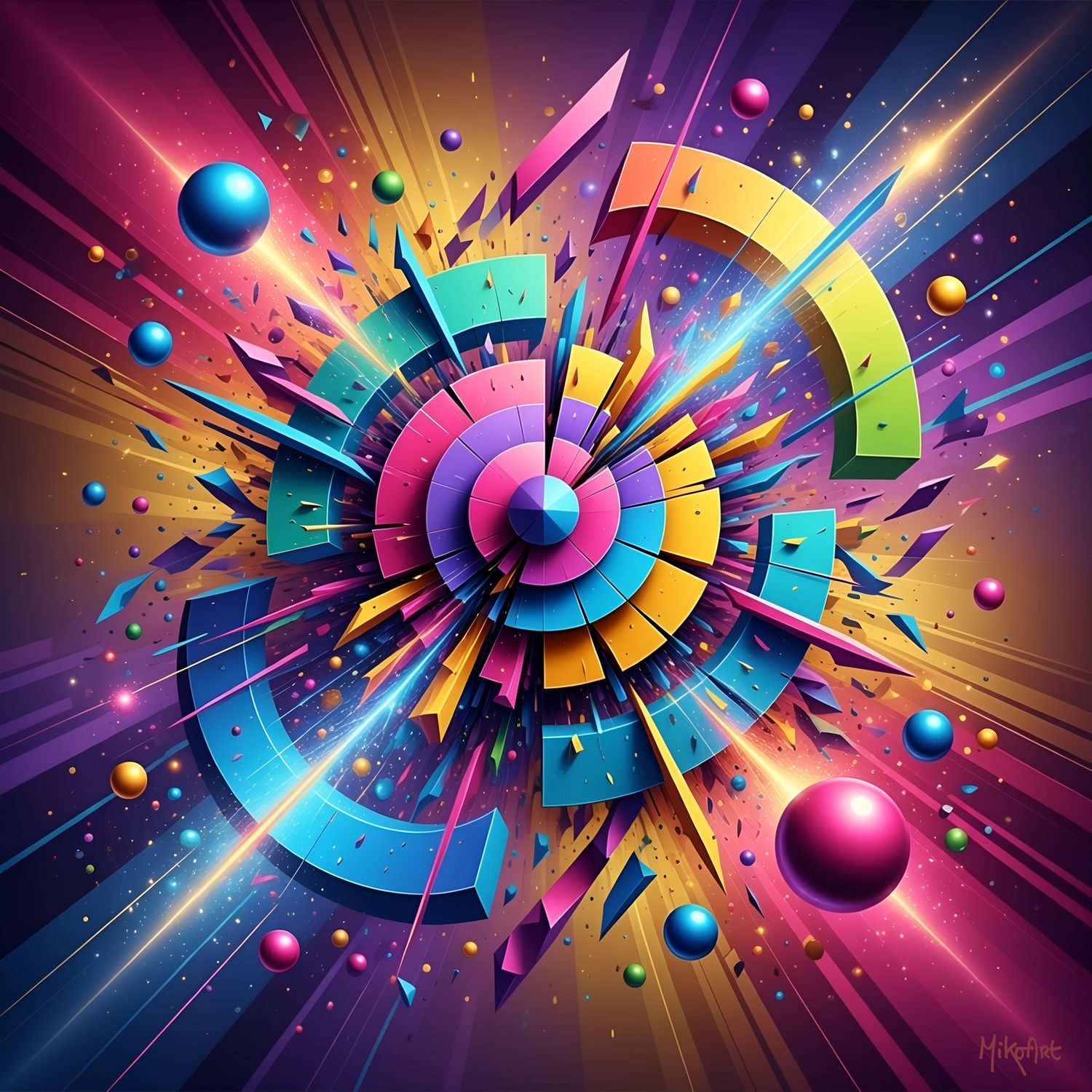 MikoArt-Liquid Gloss®-05/Series-80x80cm-0355