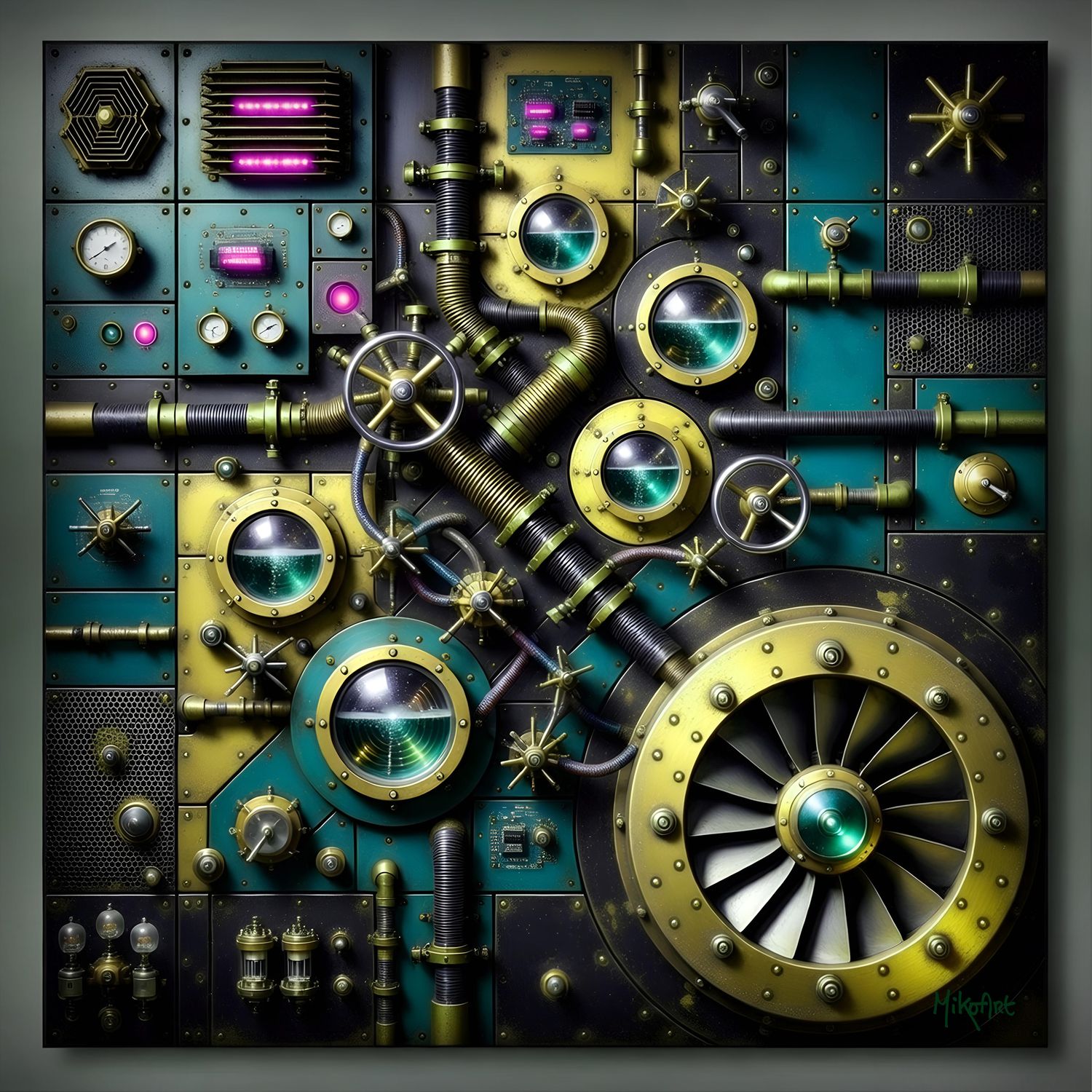 MikoArt-Liquid Gloss®-04/Series-80x80cm-0341