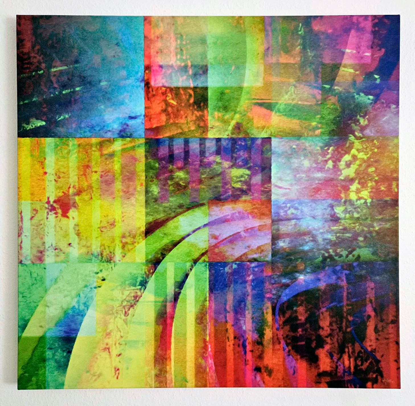 MikoArt-Kleurproof Giclée op Canvas-0161  100x100cm