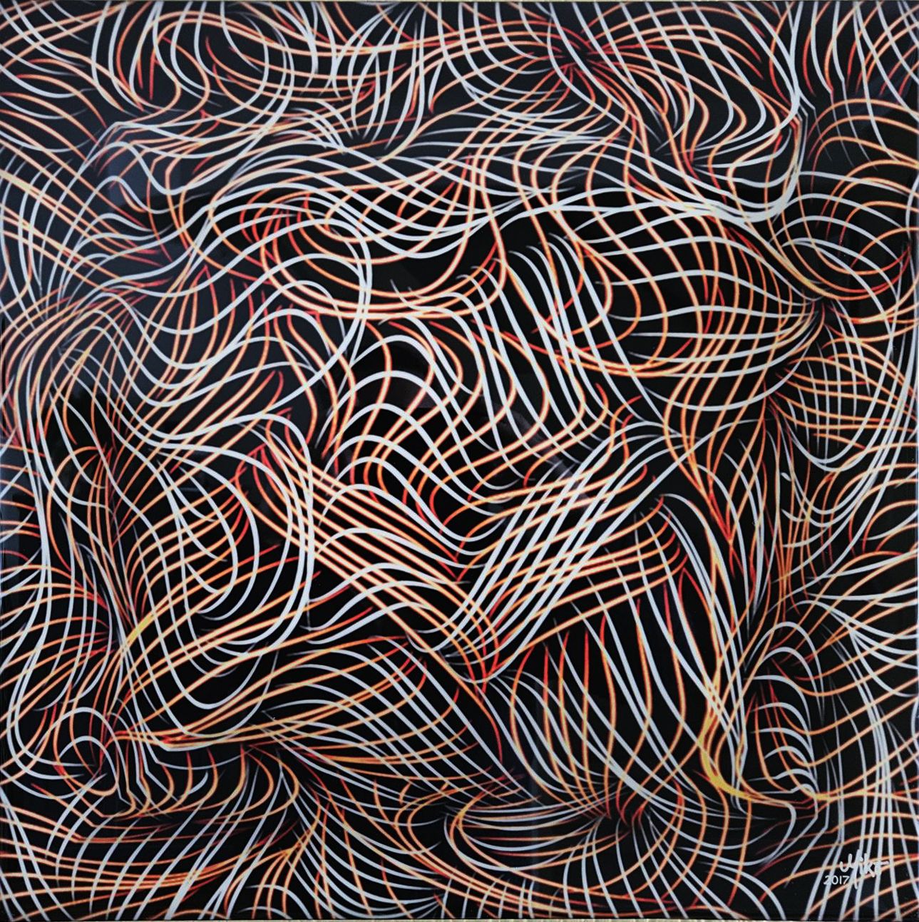 MikoArt-Kleurproof Epoxy LiquidGloss op AluDibond-0112  50x50cm