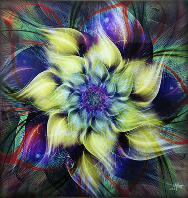 MikoArt-Kleurproof Epoxy LiquidGloss op AluDibond-0123 50x50cm