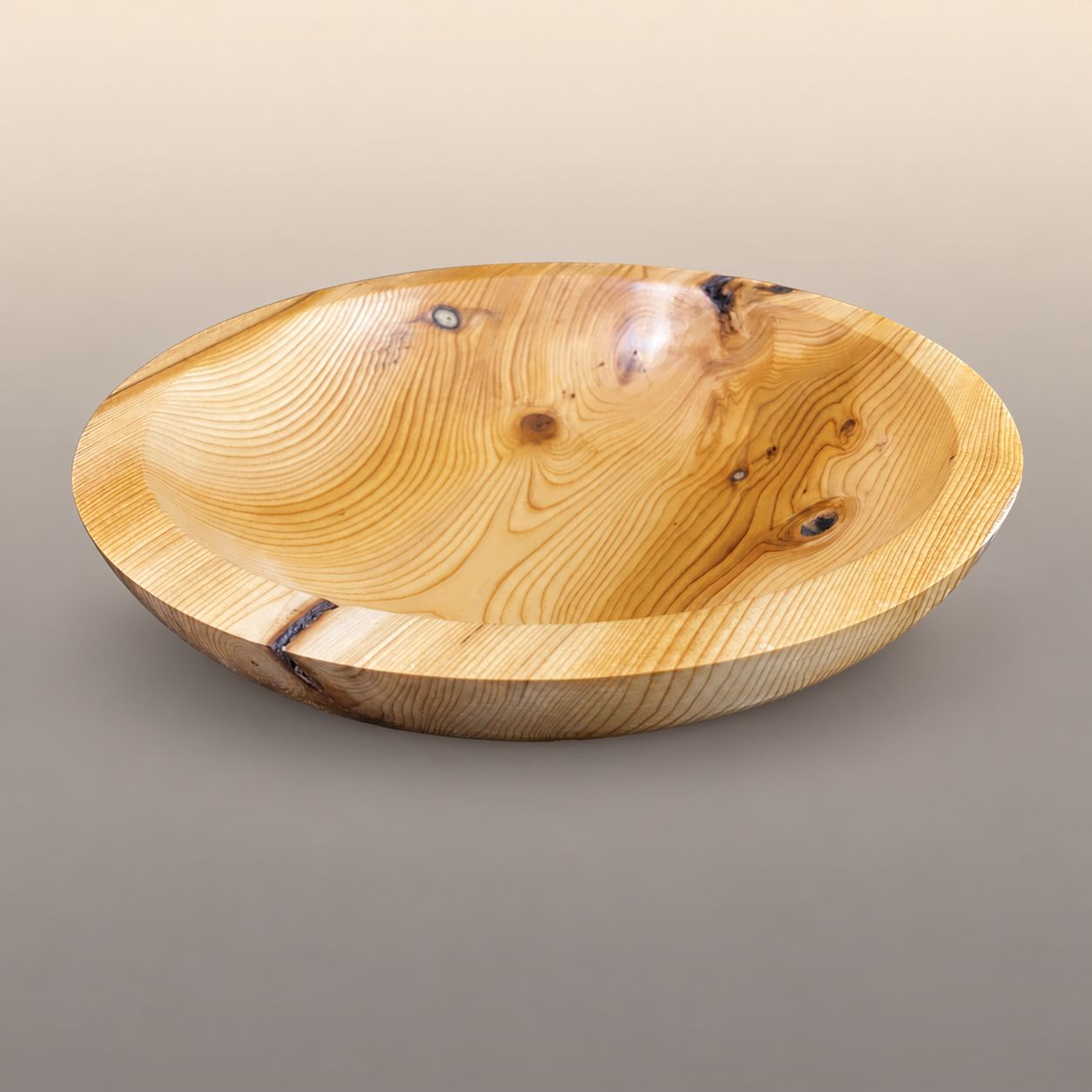 Dekoschale aus Eibe mit Astloch (Ø 19.5 cm)
