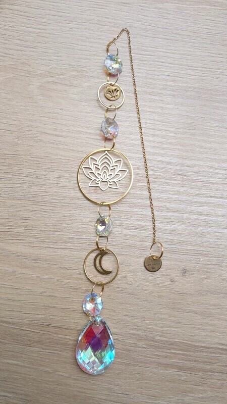 Attrape soleil "fleur de lotus et lune"
