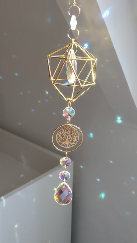 Attrape soleil &quot;losange et arbre de vie&quot;