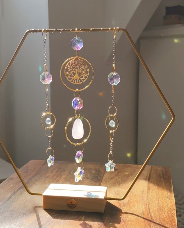 Attrape soleil à poser &quot;Quartz rose&quot;