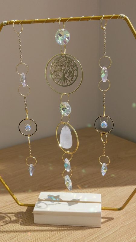 Attrape soleil à poser "Quartz rose"