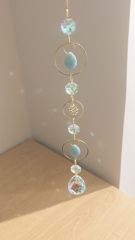 Attrape soleil minéraux &quot;gouttes Amazonite&quot;