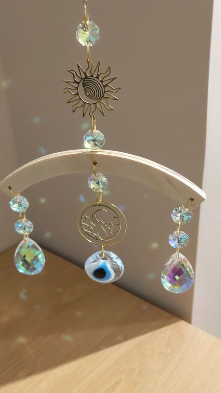 Attrape soleil support bois &quot;œil de protection transparent&quot;