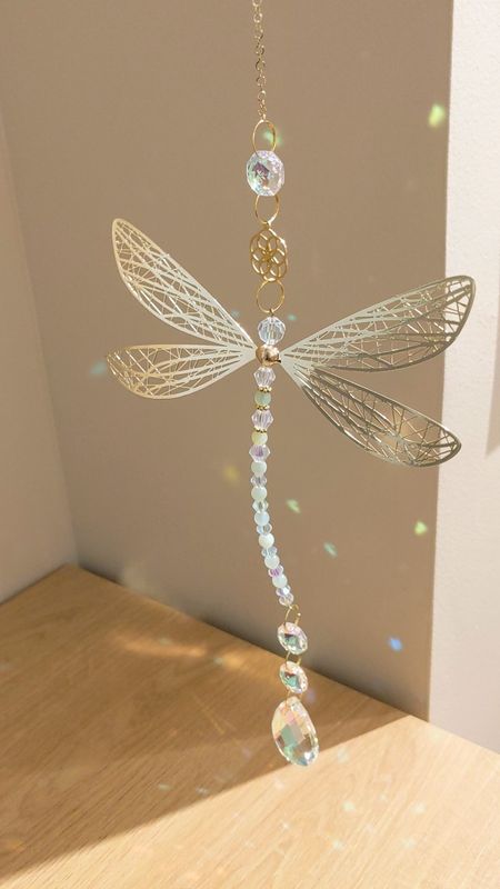 Attrape soleil libellule en perle de Jade