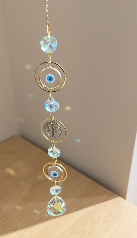 Attrape soleil "Nazar transparent arbre de vie"