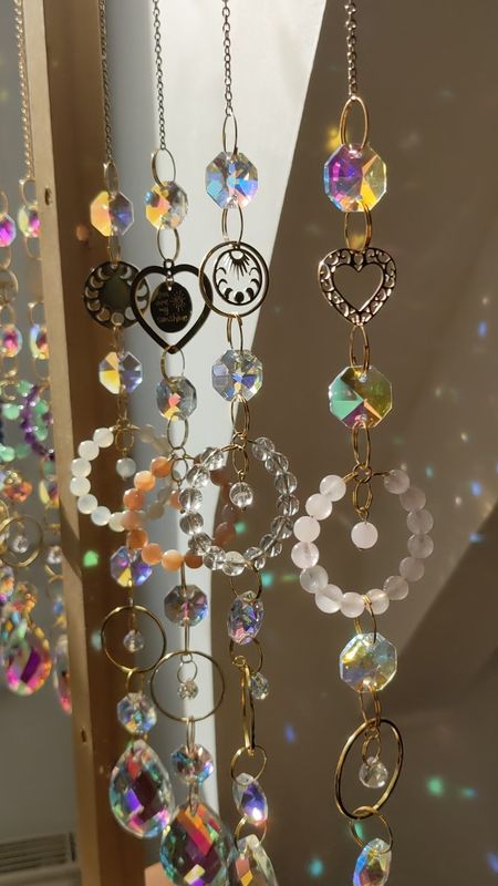 Attrape soleil minéraux &quot;anneau de perle en pierre naturelle&quot; (au choix)