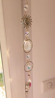 Attrape soleil minéraux "soleil et cristal de roche"