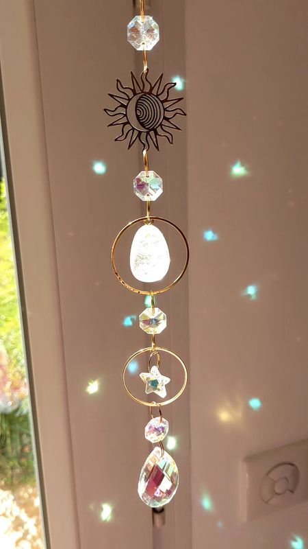 Attrape soleil minéraux &quot;soleil et cristal de roche&quot;