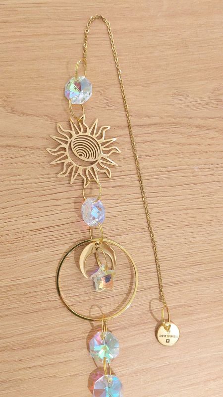 Attrape soleil à chaîne unique "soleil et lune"