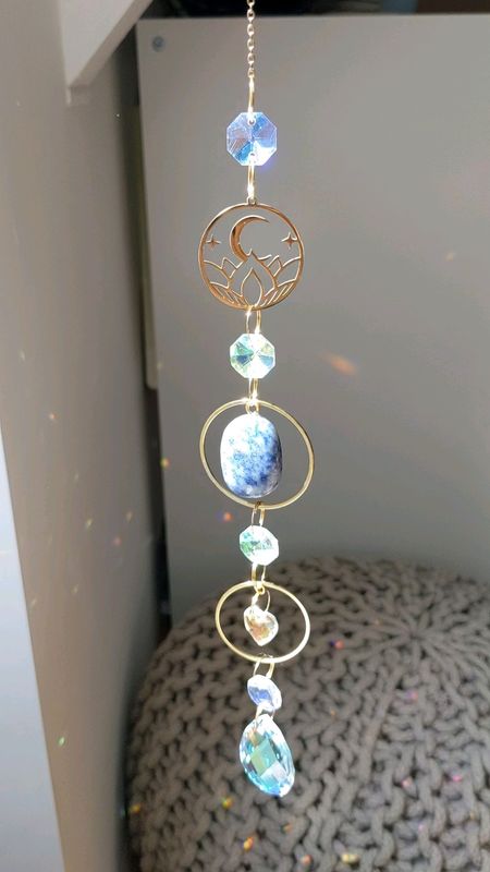 Attrape soleil minéraux "lotus et sodalite"