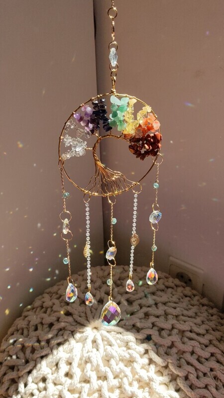 Attrape soleil "Arbre de vie 7 chakras"