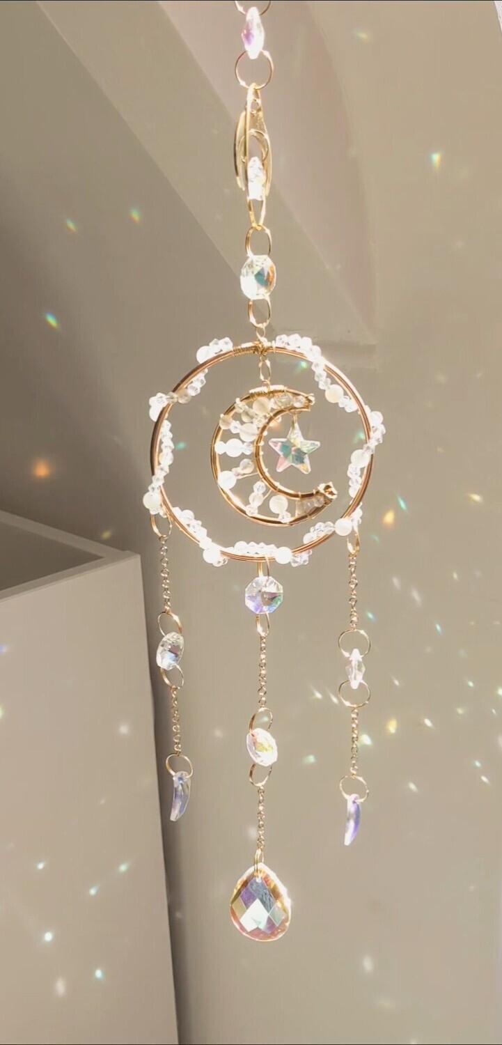 Attrape soleil Luna "Labradorite et Pierre de Lune"