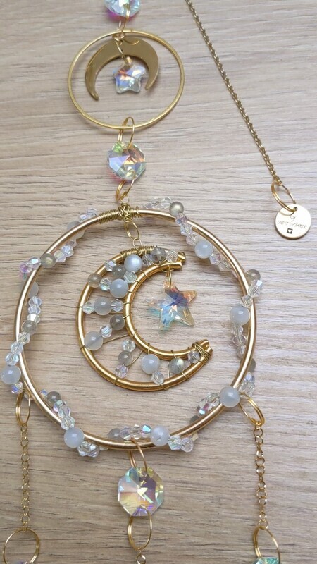 Attrape soleil Luna "Labradorite et Pierre de Lune"