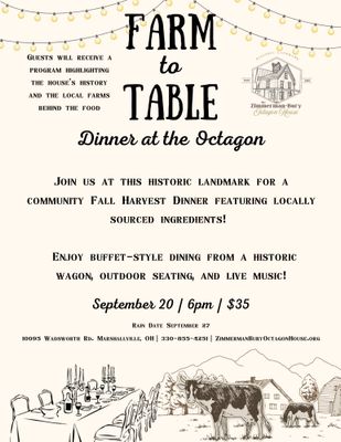 Farm to Table Dinner 09/20/2025
