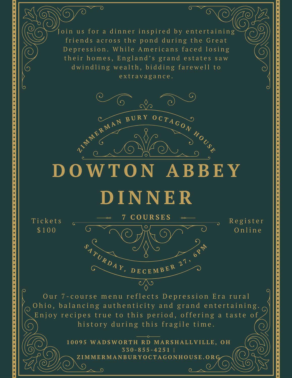 Downton Abbey Dinner 12/27/2025