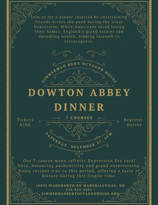 Downton Abbey Dinner 12/27/2025