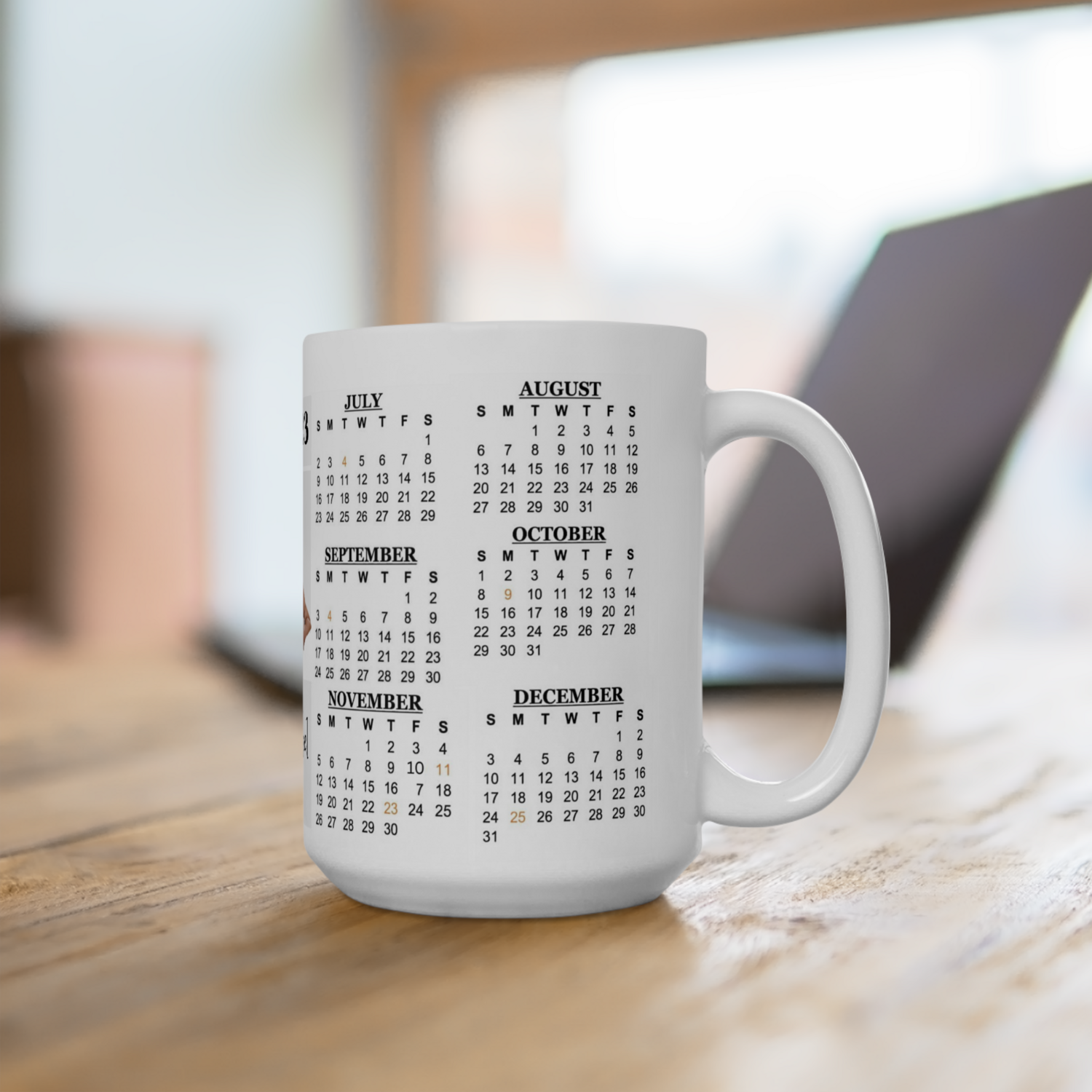 Calendar 2024 on a Mug