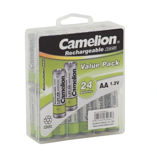 AA Ni-Cd Rechargeable High Capacity 24-Pack