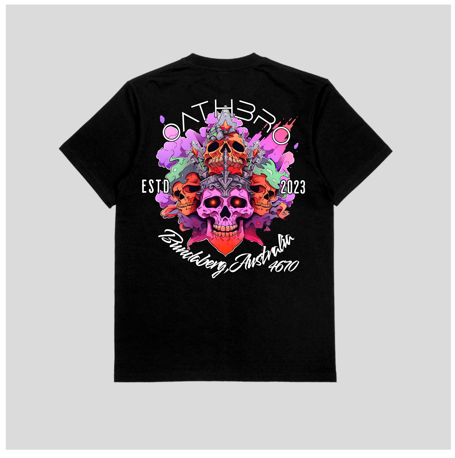 Skull 100% Cotton Semi Fitted custom T-shirt, OathBro