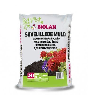 Biolan Augsne vasaras puķēm, 24L Biolan Augsne vasaras puķēm, 24L