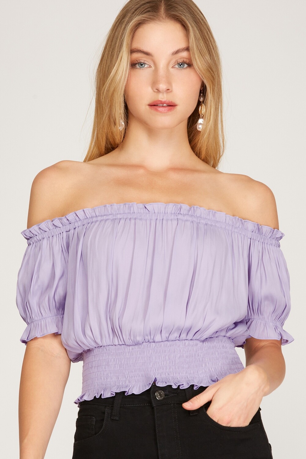 Lilac crop top SS8971, Size: S
