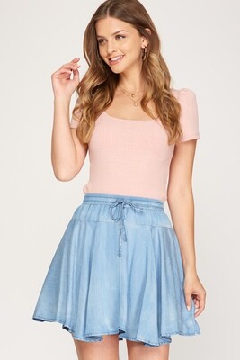 Light blue mini skirt SS7557