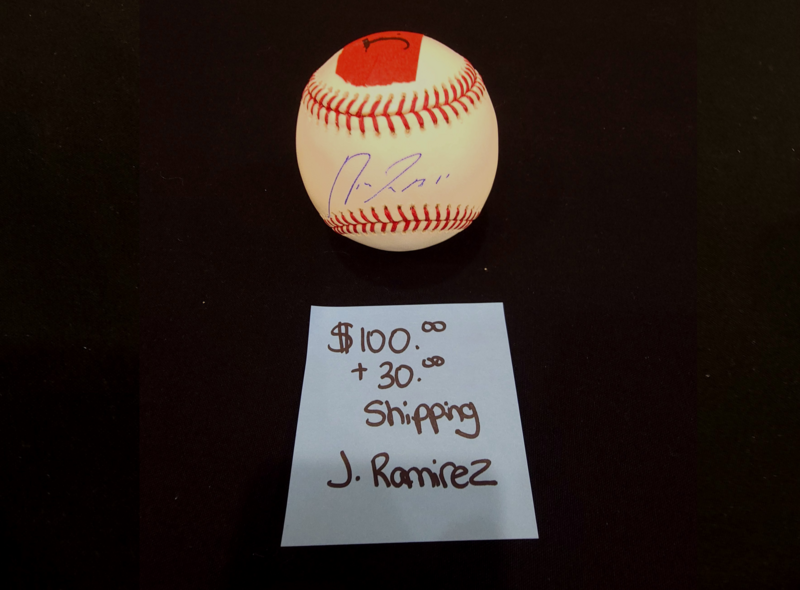 " Jose Ramirez " Signed Baseball