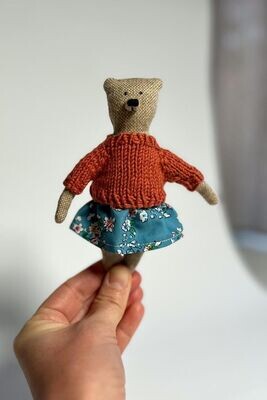 Rock Blumendesign für Babys (für 13 cm Baby Bären). Philomena Kloss. Baumwolle. Dekoartikel