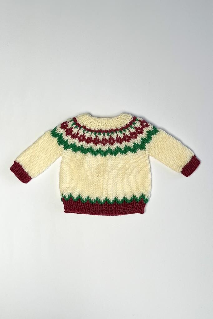 Jacquard Pullover Cream Baer