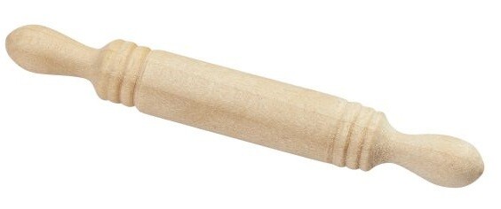 Miniatur Nudelholz 5 cm - Holz. Wichteltür Zubehör. Dekoartikel