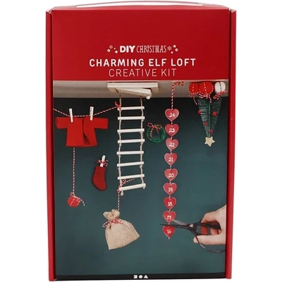 Charmantes Elfen-Loft Bastelset - Charming Elf Loft. Wichtelhaus. Wichteltür Zubehör DIY Creative Kit. Dekoartikel