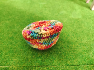 Miniatur Sitzkissen 5 cm. Häkelkissen. Wichteltür Zubehör. Feentür. Dekoartikel