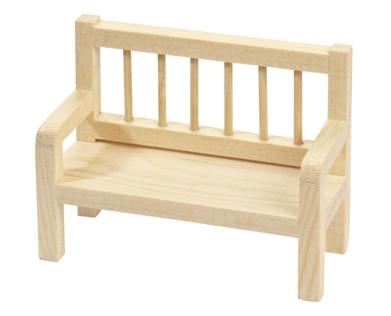 Mini Holzbank 8 cm Wichtel