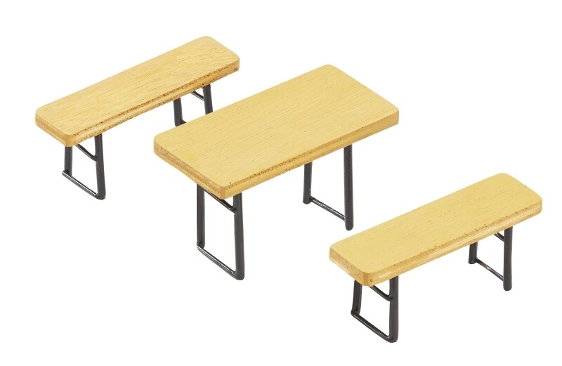 Holztisch rechteckig 8x5x5cm - Tisch. Wichteltür Zubehör. Dekoartikel