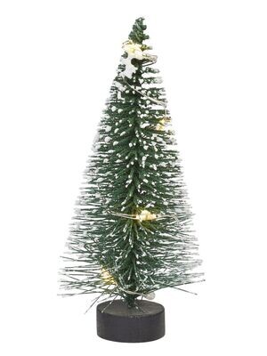 Mini-Tanne mit LED-Beleuchtung, ca.8 cm. Weihnachtsbaum. Tannenbaum. Wichteltür Zubehör. Miniaturen. Dekoartikel
